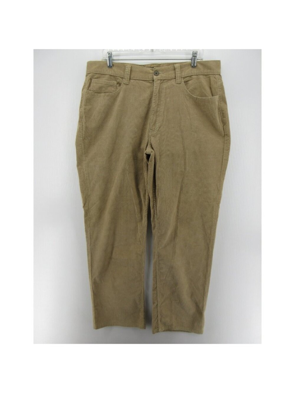 Berle Pants 38x30 Khaki Corduroy Trousers Washed Stoned & Beaten *